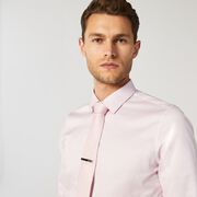 Mens Light Pink Long Sleeve Dress Shirt 